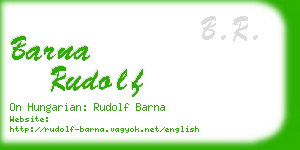 barna rudolf business card